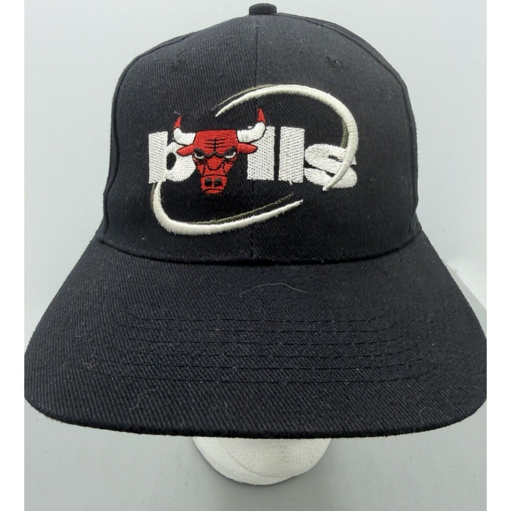 Vintage Chicago Bulls Hat 90s Strapback Cap Michael Jordan H18 Fox Sports CHI